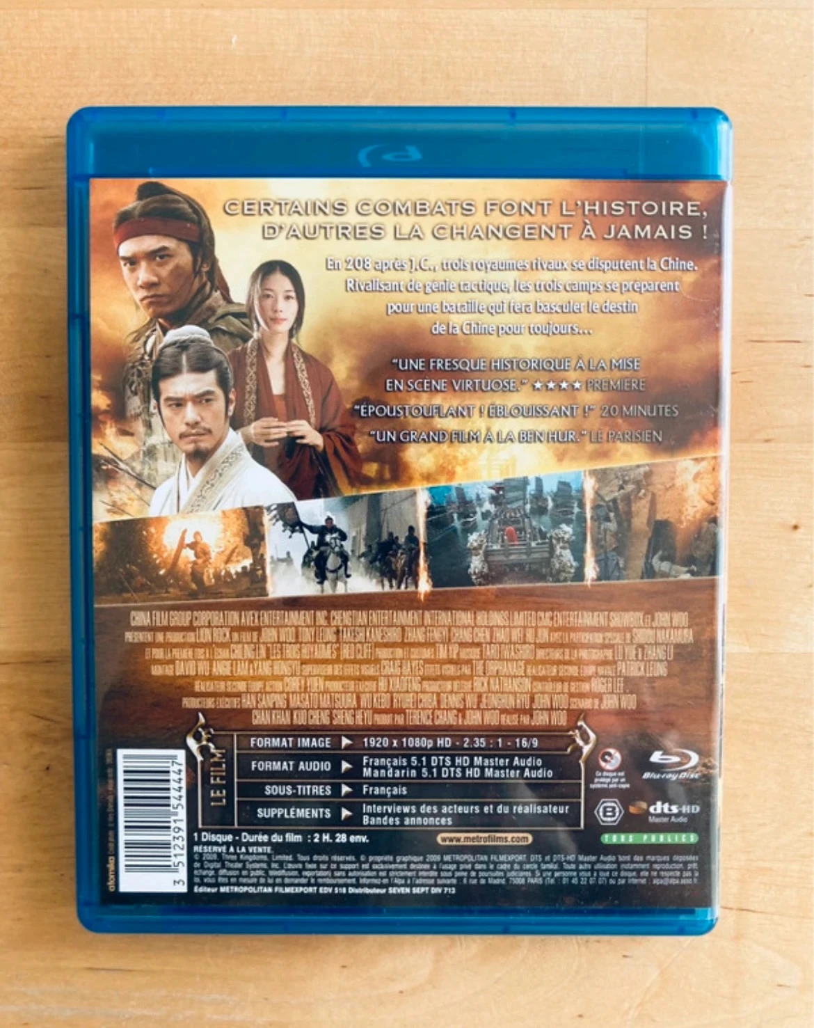 Blu-ray Os 3 Reinos de John Woo. – photo 3